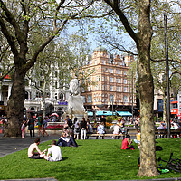 Buy canvas prints of Leicester Square, London  by Aidan Moran