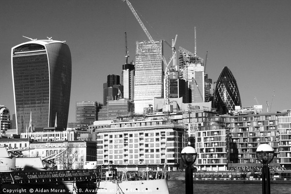 City Of London Skyline   Picture Board by Aidan Moran