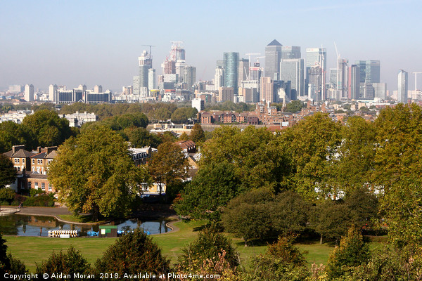 City of London from Greenwich Hill  Picture Board by Aidan Moran