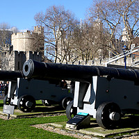 Buy canvas prints of Big Guns at the Tower of London  by Aidan Moran