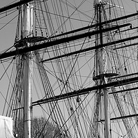 Buy canvas prints of Masts and Rigging of the Cutty Sark   by Aidan Moran