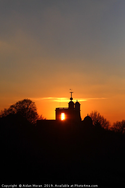 Sunset Over The Royal Observatory at Greenwich   Picture Board by Aidan Moran
