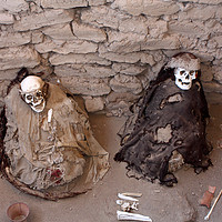 Buy canvas prints of Chauchilla Cemetery Mummies, Nazca   by Aidan Moran