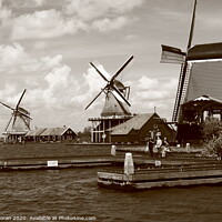 Buy canvas prints of Zaanse Schans Windmills  by Aidan Moran