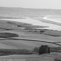 Buy canvas prints of St Catherine's Chapel and Chesil Beach by Colin Tracy
