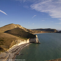 Buy canvas prints of Worbarrow Bay with Flowers Barrow, Dorset, UK  by Colin Tracy