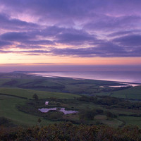 Buy canvas prints of Fleet Dawn and Chesil Beach, Dorset, UK by Colin Tracy