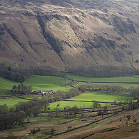 Buy canvas prints of Sunlit Farm in the Lake District, UK by Colin Tracy