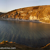 Buy canvas prints of Lulworth Cove, Dorset UK at sunset  by Colin Tracy