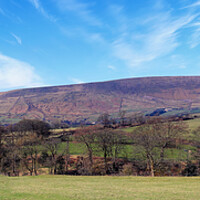 Buy canvas prints of Pendle Countryside Panorama by David McCulloch