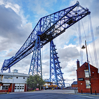 Buy canvas prints of  The Transporter Bridge by David McCulloch