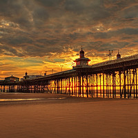 Buy canvas prints of North Pier Sunset by David McCulloch