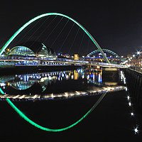 Buy canvas prints of Night on the Tyne by David McCulloch