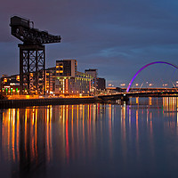 Buy canvas prints of Clydeside at dusk by David McCulloch