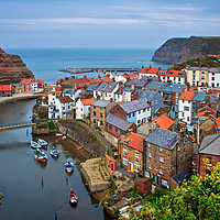 Buy canvas prints of Picturesque Staithes by David McCulloch