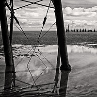 Buy canvas prints of Beach Structures by David McCulloch