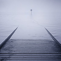 Buy canvas prints of Fog over Lytham jetty by David McCulloch