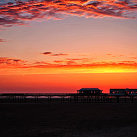Buy canvas prints of St Annes Sunset by David McCulloch