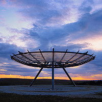 Buy canvas prints of Haslingden Halo at dusk by David McCulloch