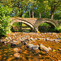 Buy canvas prints of The Pack Horse Bridge by David McCulloch