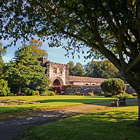 Buy canvas prints of Whalley Abbey grounds by David McCulloch