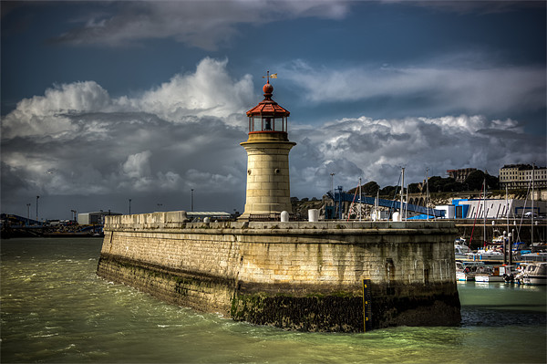 Ramsgate harbour Lighthouse Picture Board by Ian Hufton