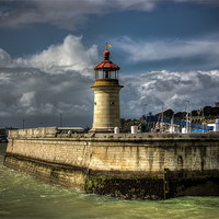 Buy canvas prints of Ramsgate harbour Lighthouse by Ian Hufton