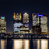 Buy canvas prints of London Skyline at night by Ian Hufton