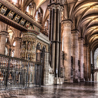 Buy canvas prints of Canterbury cathedral - Interior. by Ian Hufton