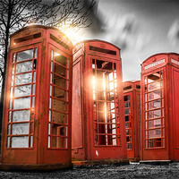 Buy canvas prints of Red  Phonebox Art - 2 by Ian Hufton