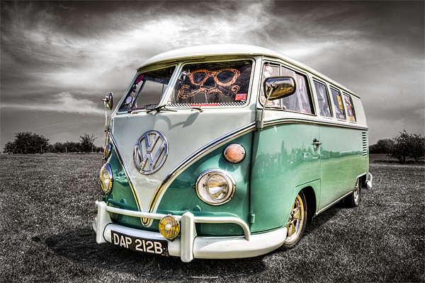 Classic VW Camper Van Picture Board by Ian Hufton