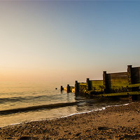 Buy canvas prints of Liquid Gold - Whistable Beach  by Ian Hufton