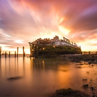 Buy canvas prints of Wreck of the Hans Egede - 2 by Ian Hufton