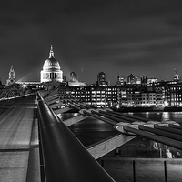 Buy canvas prints of St Pauls and the Millennium Bridge, London by Ian Hufton