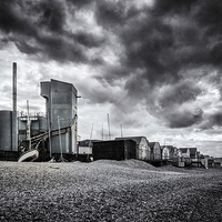 Buy canvas prints of Whitstable black and white by Ian Hufton