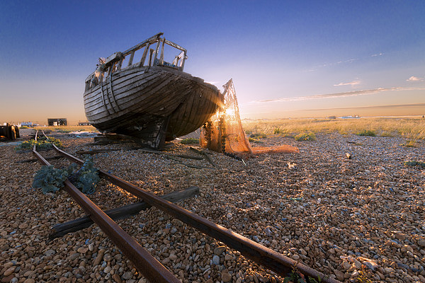 Dungeness Sunset Picture Board by Ian Hufton