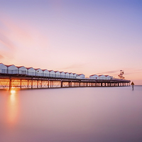 Buy canvas prints of  Herne Bay Pier at Sunset by Ian Hufton