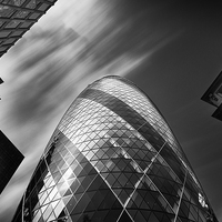 Buy canvas prints of The Gherkin - London. by Ian Hufton