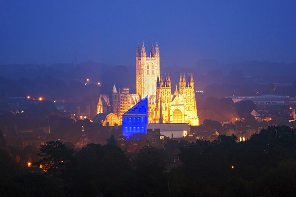  Canterbury Cathedral at Twilight Picture Board by Ian Hufton