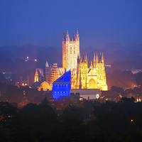 Buy canvas prints of  Canterbury Cathedral at Twilight by Ian Hufton