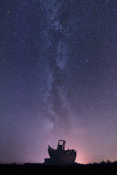  Dungeness under the Milky Way  Picture Board by Ian Hufton