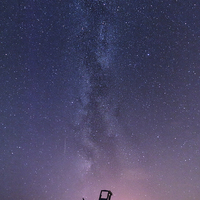 Buy canvas prints of  Dungeness under the Milky Way  by Ian Hufton