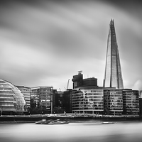 Buy canvas prints of  The Shard and City Hall London by Ian Hufton