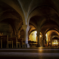 Buy canvas prints of Canterbury Cathedral Crypt by Ian Hufton