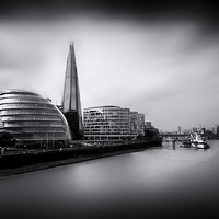 Buy canvas prints of  London City and The Shard.  by Ian Hufton