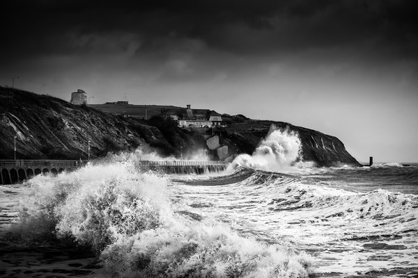 Stormy Folkestone Picture Board by Ian Hufton