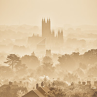 Buy canvas prints of Canterbury Through The Mist by Ian Hufton
