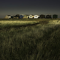 Buy canvas prints of Seasalter Beach Huts by Ian Hufton