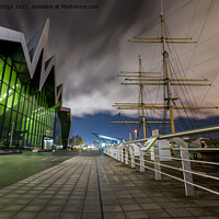 Buy canvas prints of Glasgow's Riverside Museum by Night by John Hastings