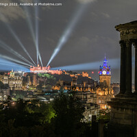 Buy canvas prints of Edinburgh Castle Illuminated by John Hastings